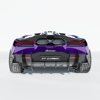 LAMBORGHINI REVUELTO MATTE CARBON FIBRE REAR DIFFUSER - CT DESIGN