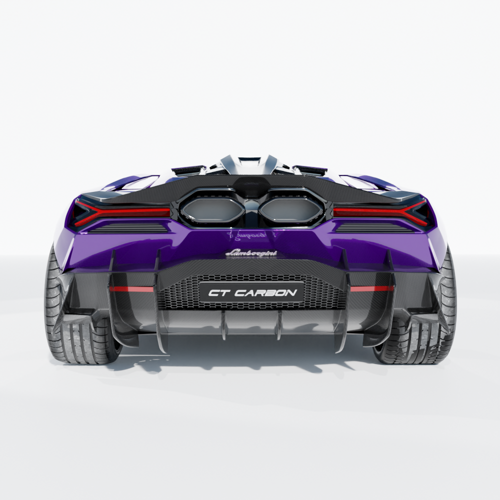 LAMBORGHINI REVUELTO MATTE CARBON FIBRE REAR DIFFUSER - CT DESIGN