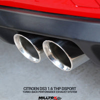 Milltek Sport - Citroen DS3 1.6 THP 16V DSport Cat-back Exhaust (Multiple Options)