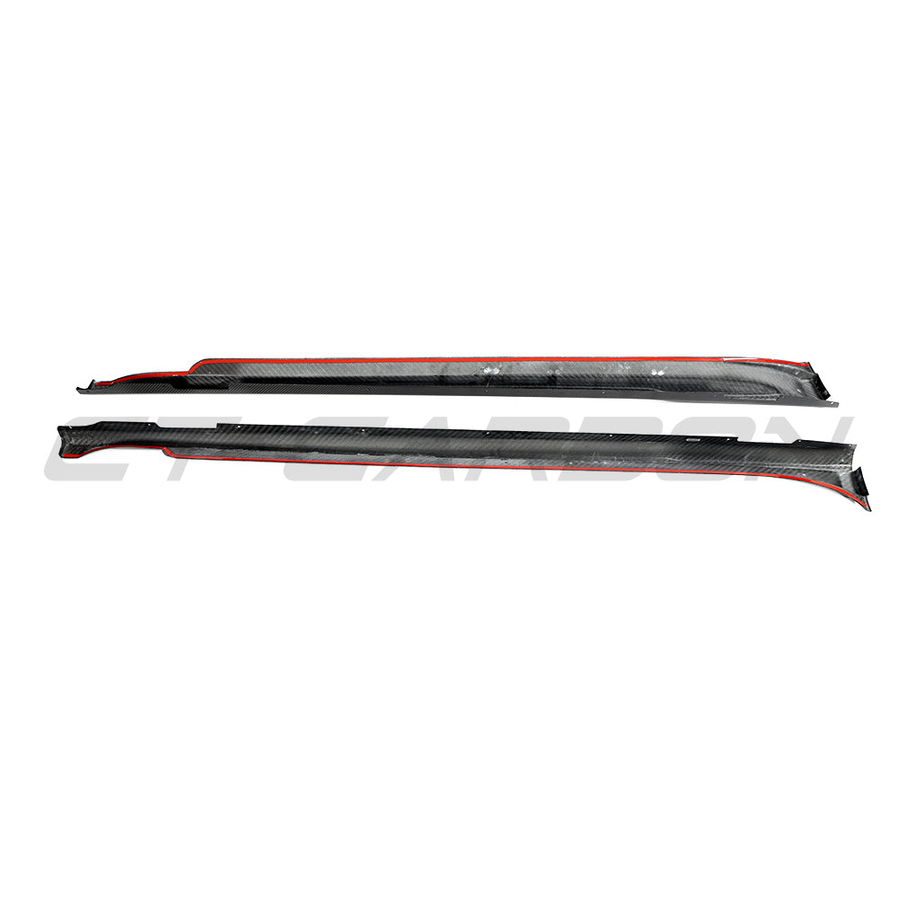 PORSCHE TAYCAN 2020-2024 CARBON FIBRE SIDE SKIRTS