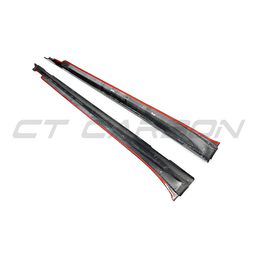 PORSCHE TAYCAN 2020-2024 CARBON FIBRE SIDE SKIRTS