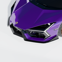 LAMBORGHINI REVUELTO MATTE CARBON FIBRE FRONT SPLITTER - CT DESIGN