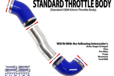 AIRTEC 2.5 INCH BIG BOOST PIPES WITH 70MM COLD SIDE FOR MK2 FOCUS ST AND RS