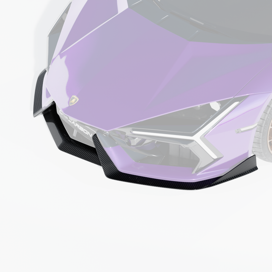 LAMBORGHINI REVUELTO MATTE CARBON FIBRE FRONT SPLITTER - CT DESIGN