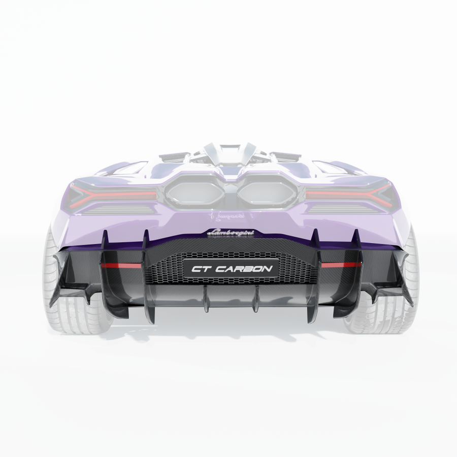 LAMBORGHINI REVUELTO MATTE CARBON FIBRE REAR DIFFUSER - CT DESIGN