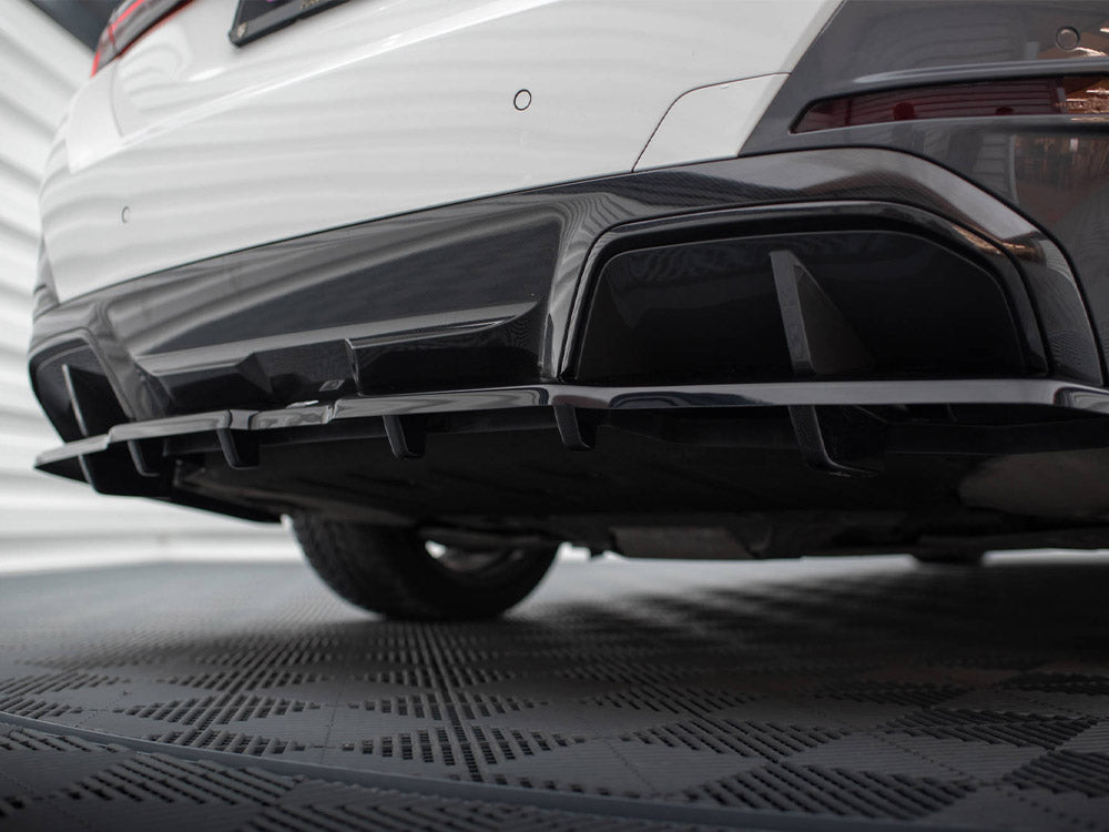 Maxton Design - CENTRAL REAR SPLITTER (VERTICAL BARS) V.1 BMW I4 M-PACK G26