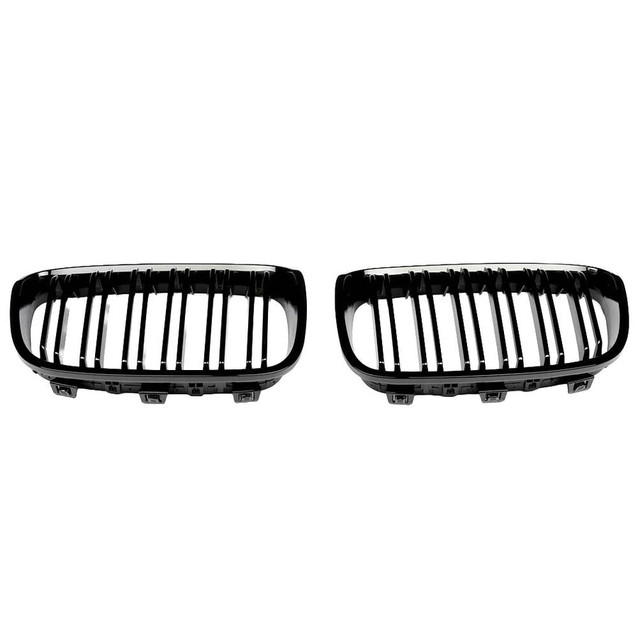 BMW F20 1 SERIES 2011-2019 GLOSS BLACK GRILL DUAL SLATS - V1
