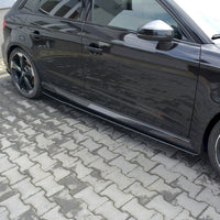 Maxton Design - RACING SIDE SKIRTS DIFFUSERS V.1 AUDI RS3 8V FACELIFT SPORTBACK (2017-20)