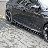 Maxton Design - RACING SIDE SKIRTS DIFFUSERS V.2 AUDI RS3 8V FACELIFT SPORTBACK (2017-20)
