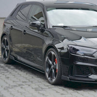 Maxton Design - RACING SIDE SKIRTS DIFFUSERS V.2 AUDI RS3 8V FACELIFT SPORTBACK (2017-20)
