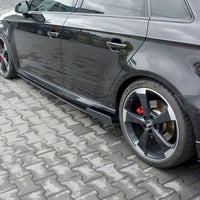 Maxton Design - RACING SIDE SKIRTS DIFFUSERS V.2 AUDI RS3 8V FACELIFT SPORTBACK (2017-20)