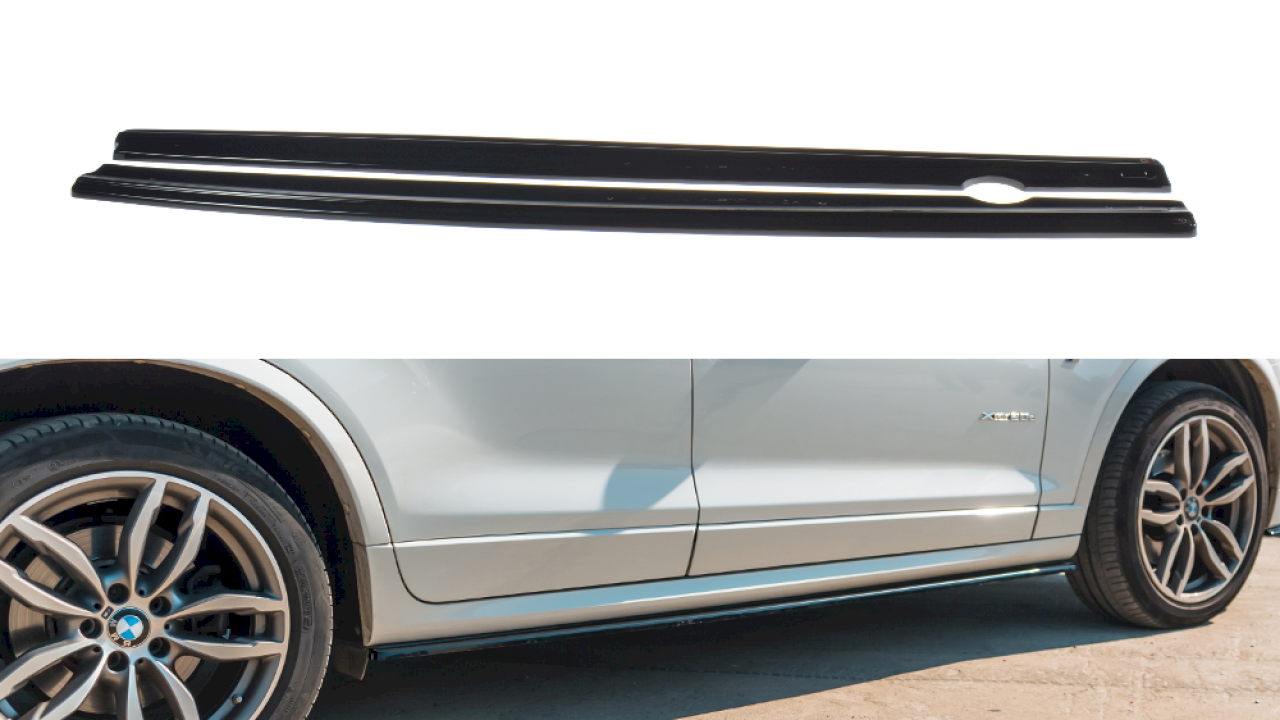 Maxton Design - SIDE SKIRTS DIFFUSERS BMW X3 F25 M-PACK FACELIFT (2014-2017)