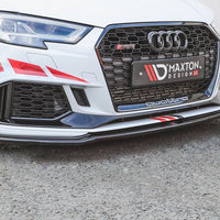 **CLEARANCE** Maxton Design - FRONT SPLITTER V.2 AUDI RS3 8V FACELIFT SPORTBACK (2017-2020) (NO RETURN)
