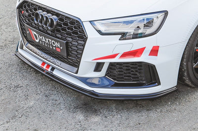 **CLEARANCE** Maxton Design - FRONT SPLITTER V.2 AUDI RS3 8V FACELIFT SPORTBACK (2017-2020) (NO RETURN)