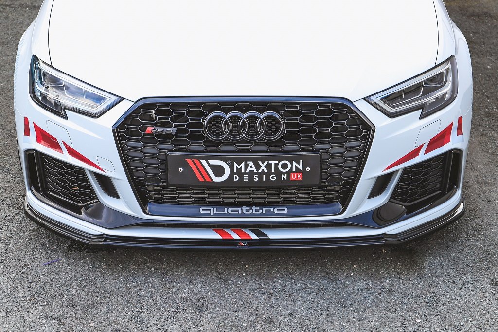 **CLEARANCE** Maxton Design - FRONT SPLITTER V.2 AUDI RS3 8V FACELIFT SPORTBACK (2017-2020) (NO RETURN)