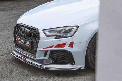 **CLEARANCE** Maxton Design - FRONT SPLITTER V.2 AUDI RS3 8V FACELIFT SPORTBACK (2017-2020) (NO RETURN)