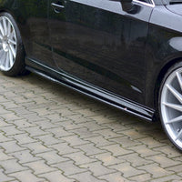 Maxton Design - SIDE SKIRTS DIFFUSERS AUDI S3 / A3 S-LINE 8V / 8V FL HATCHBACK