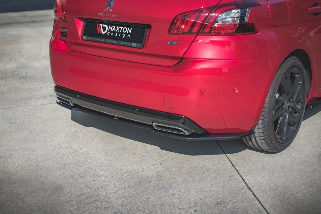Maxton Design - CENTRAL REAR SPLITTER PEUGEOT 308 GT MK2 FACELIFT (2017- 2021)
