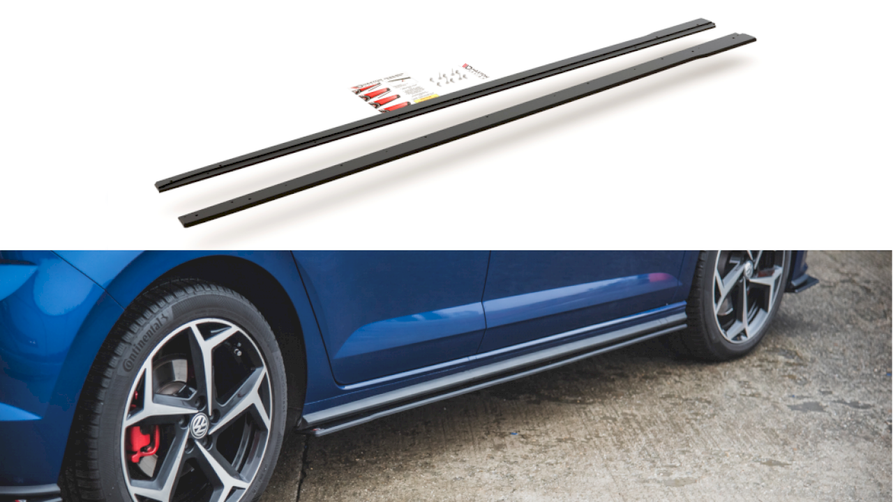 Maxton Design - STREET PRO SIDE SKIRTS DIFFUSERS VW POLO GTI MK6 (2017-2021)