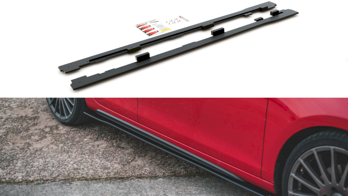 Maxton Design - STREET PRO SIDE SKIRTS DIFFUSERS VW GOLF GTI MK6 (2008-2012)