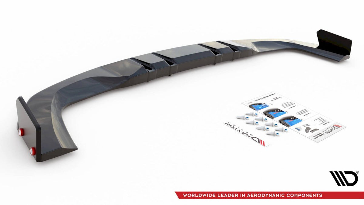 Maxton Design - CENTRAL REAR SPLITTER + FLAPS MERCEDES AMG A 45 S AERO PACK W177