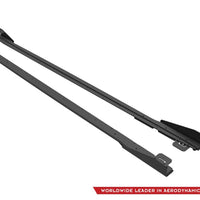 Maxton Design - STREET PRO SIDE SKIRTS DIFFUSERS V.1 (+FLAPS) FORD MUSTANG GT MK6 FACELIFT (2017-)