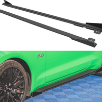 Maxton Design - STREET PRO SIDE SKIRTS DIFFUSERS V.1 (+FLAPS) FORD MUSTANG GT MK6 FACELIFT (2017-)