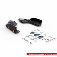 Maxton Design - REAR SIDE SPLITTERS V.2 + FLAPS VW GOLF R MK8
