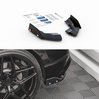 Maxton Design - REAR SIDE SPLITTERS V.2 + FLAPS VW GOLF R MK8