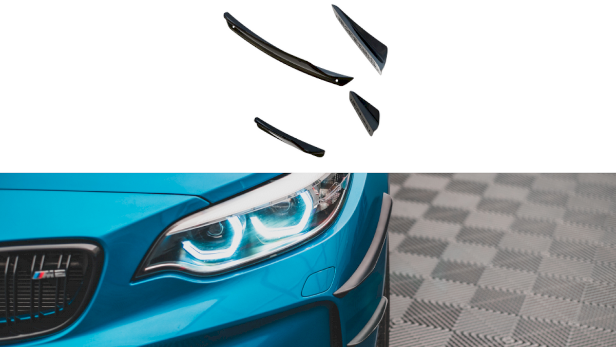 Maxton Design - FRONT BUMPER WINGS (CANARDS) BMW M2 F87 (2016-2020)