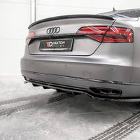 Maxton Design - CENTRAL REAR SPLITTER (VERTICAL BARS) AUDI A8 D4 FACELIFT (2013-2017)