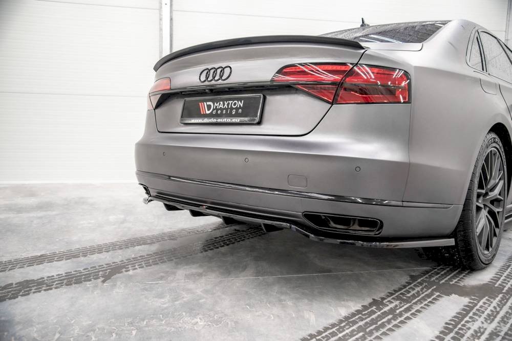Maxton Design - CENTRAL REAR SPLITTER (VERTICAL BARS) AUDI A8 D4 FACELIFT (2013-2017)
