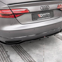 Maxton Design - CENTRAL REAR SPLITTER (VERTICAL BARS) AUDI A8 D4 FACELIFT (2013-2017)