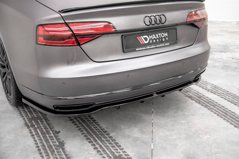 Maxton Design - CENTRAL REAR SPLITTER (VERTICAL BARS) AUDI A8 D4 FACELIFT (2013-2017)