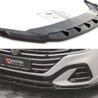 Maxton Design - Front Splitter V.1 Volkswagen Arteon R-Line Sedan / Shooting Brake Mk1 Facelift