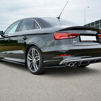 Maxton Design - REAR SIDE SPLITTERS AUDI S3 / A3 S-LINE 8V FL SEDAN