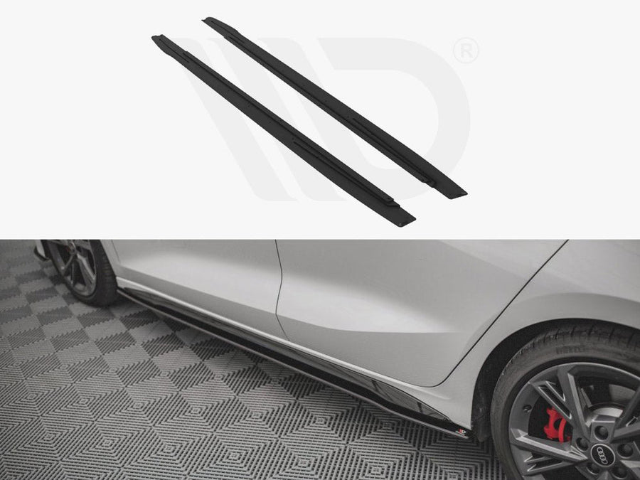 Maxton Design -Street PRO Side Skirts Diffusers Audi S3 / A3 S-Line 8Y / 8Y Facelift