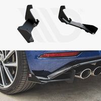 Maxton Design - STREET PRO REAR SIDE SPLITTERS + FLAPS VW GOLF 7 R FACELIFT (2017-2020)