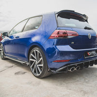 Maxton Design - STREET PRO REAR SIDE SPLITTERS + FLAPS VW GOLF 7 R FACELIFT (2017-2020)