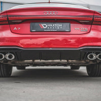 Maxton Design - REAR VALANCE + EXHAUST ENDS IMITATION AUDI A7 C8 S-LINE (2017-)