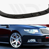 Maxton Design - FRONT SPLITTER SKODA SUPERB II (FOR SPORT FRONT BUMPER SPOILER)