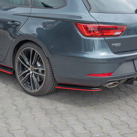 Maxton Design - REAR SIDE SPLITTERS V2 SEAT LEON MK 3.5 CUPRA ST (2017-)
