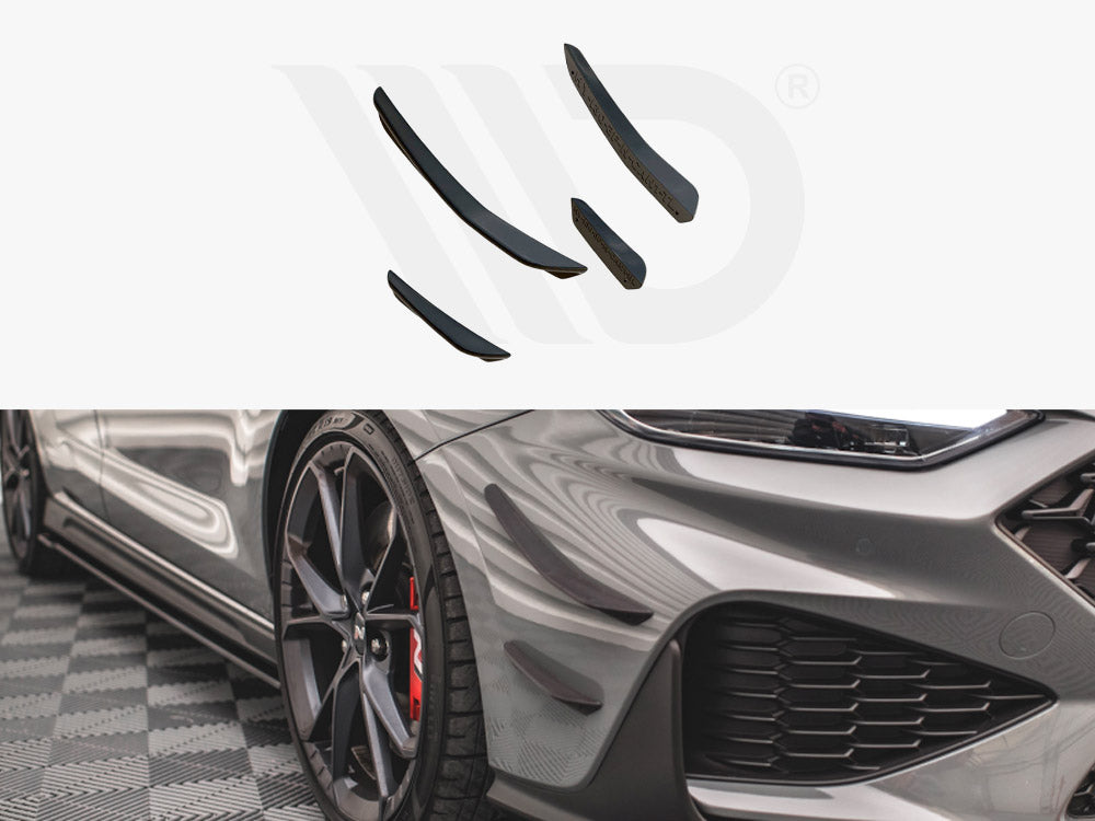 Maxton Design - FRONT BUMPER WINGS (CANARDS) HYUNDAI I30 N HATCHBACK/FASTBACK MK3 FACELIFT (2020-)