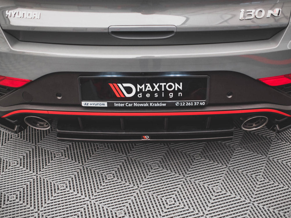 Maxton Design - CENTRAL REAR SPLITTER FOR HYUNDAI I30 N HATCHBACK MK3 FACELIFT (2020-)