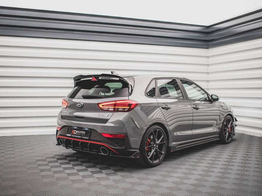 Maxton Design - REAR SIDE SPLITTERS V.1 + FLAPS HYUNDAI I30 N HATCHBACK MK3 FACELIFT