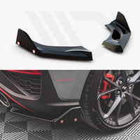 Maxton Design - REAR SIDE SPLITTERS V.1 + FLAPS HYUNDAI I30 N HATCHBACK MK3 FACELIFT