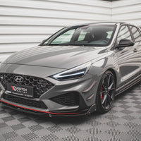 Maxton Design - FRONT SPLITTER V.1 + FLAPS HYUNDAI I30 N HATCHBACK / FASTBACK MK3 FACELIFT