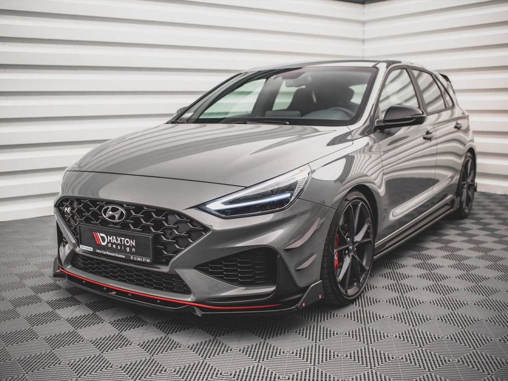 Maxton Design - FRONT SPLITTER V.1 + FLAPS HYUNDAI I30 N HATCHBACK / FASTBACK MK3 FACELIFT