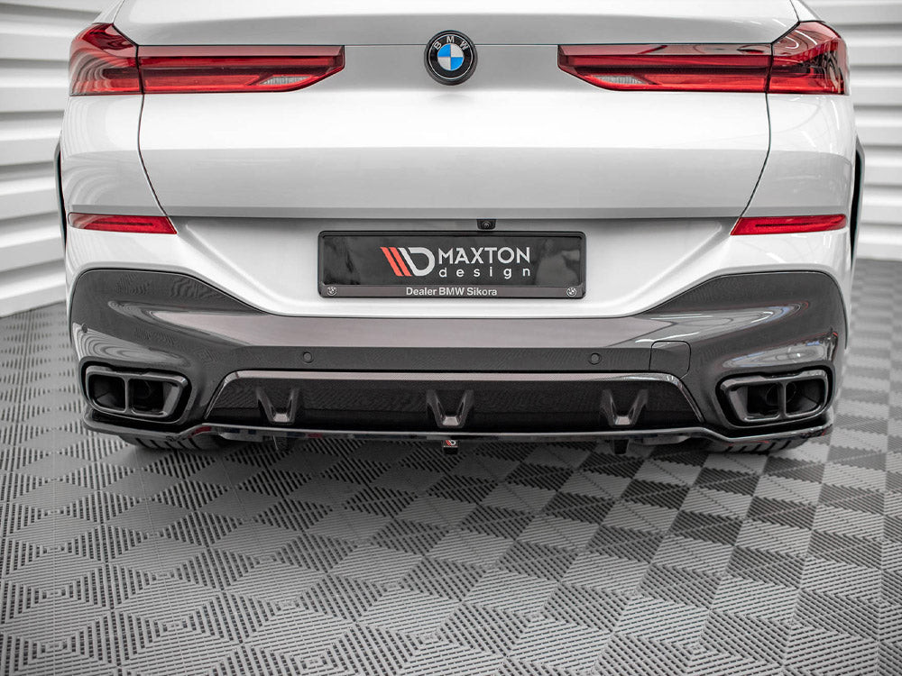 Maxton Design - CENTRAL REAR SPLITTER (VERTICAL BARS) V.1 BMW X6 M-PACK G06