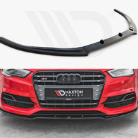 Maxton Design - FRONT SPLITTER V.2 AUDI S3 / A3 S-LINE 8V SEDAN / CABRIO (2013-2016)